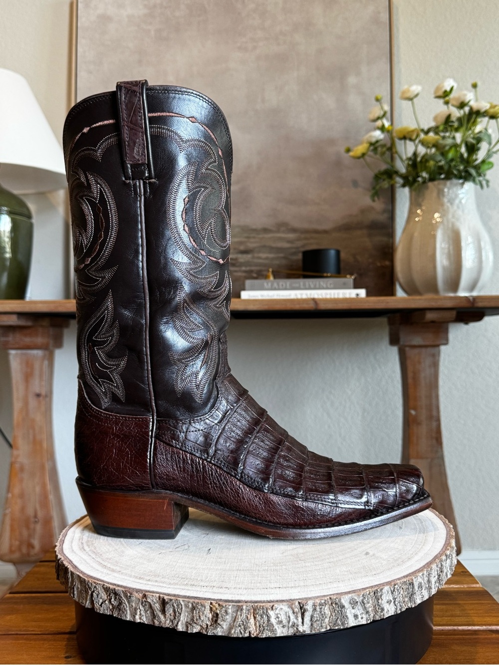Lucchese Barrel Brown Douglas - 8.5D